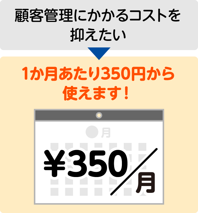 顧客管理にかかるコストを抑えたい…