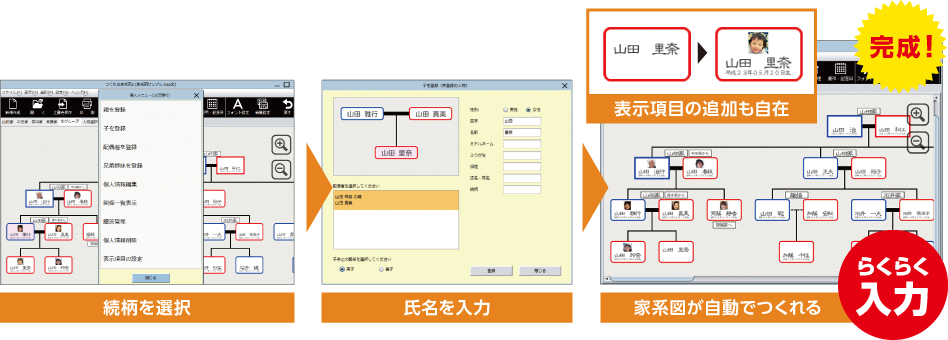 家系図作成ソフト 親戚まっぷシリーズ つくれる家系図2 家庭 生活 趣味 製品情報 筆まめネット