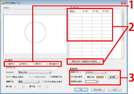 ［グラフ作成ツール］が起動します。